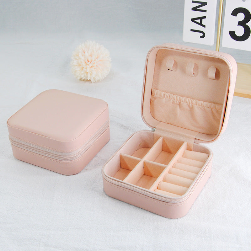 Premium Leather Travel Jewelry Organizer Case