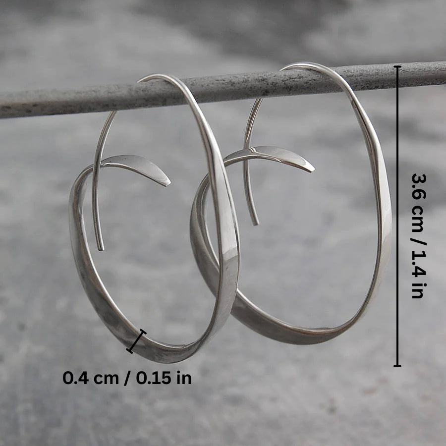 Spiral Gold Hoop Earrings