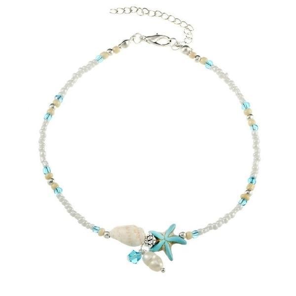 Starfish Shell Beaded Anklet Bracelet