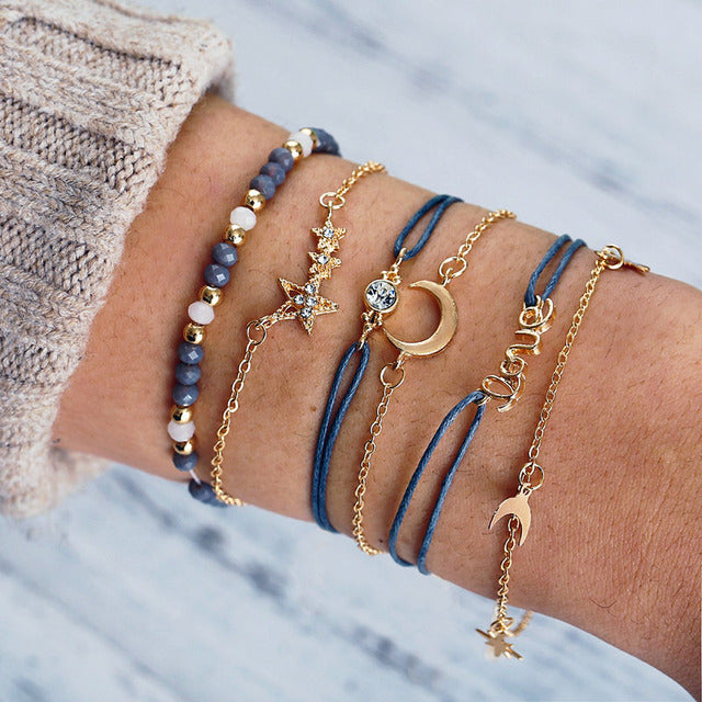 Premium Bohemian Layered Bracelet Set