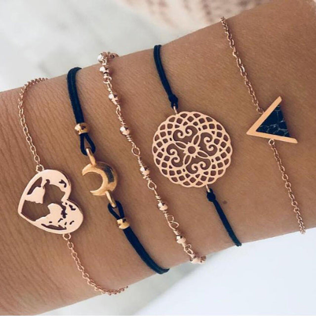Premium Bohemian Layered Bracelet Set