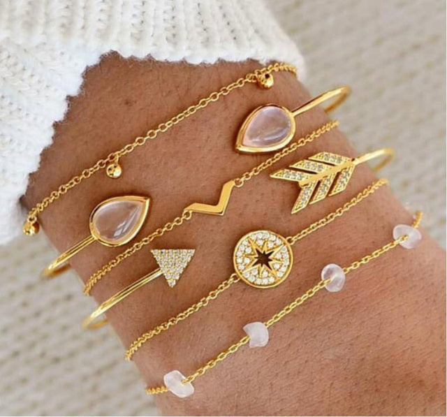 Premium Bohemian Layered Bracelet Set