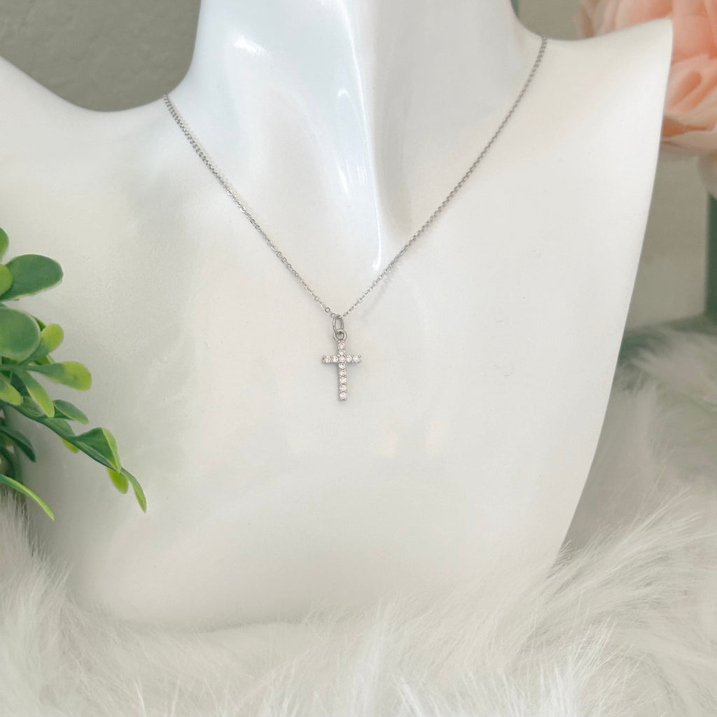 Crystal Cross Pendant Necklace