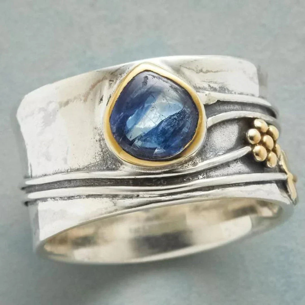 Blue Gemstone Vintage Statement Ring