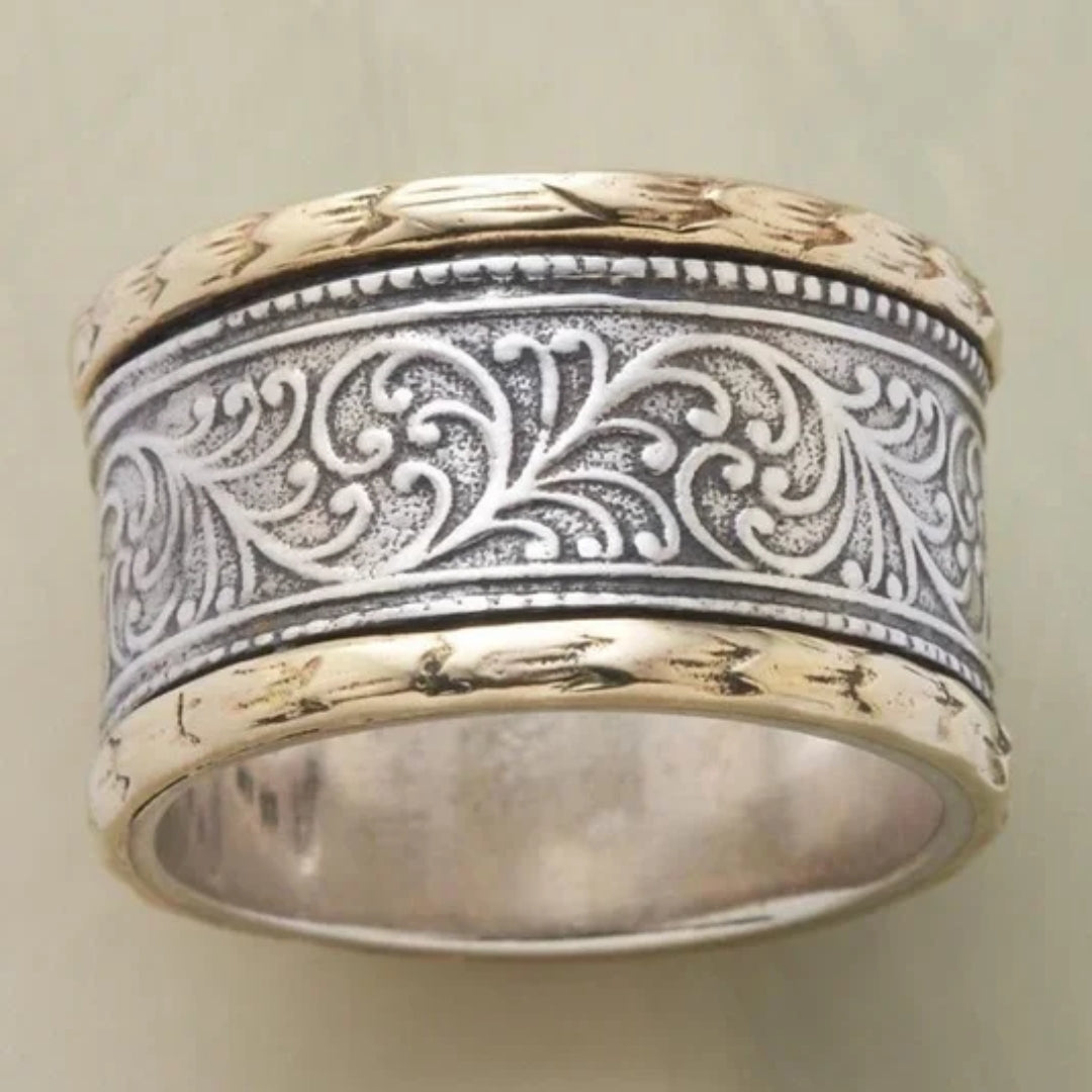 Vintage Mixed Metal Statement Ring
