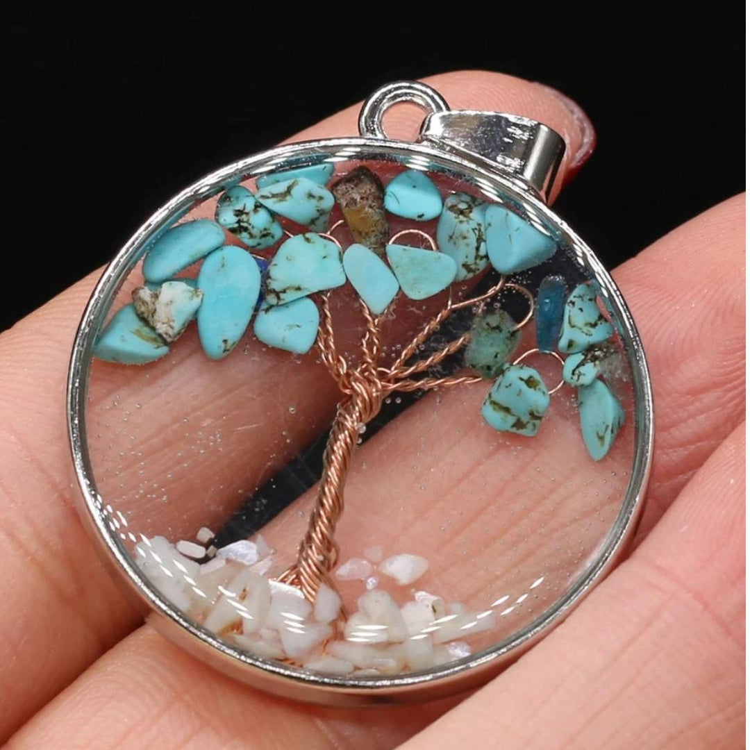 Turquoise Tree of Life Necklace