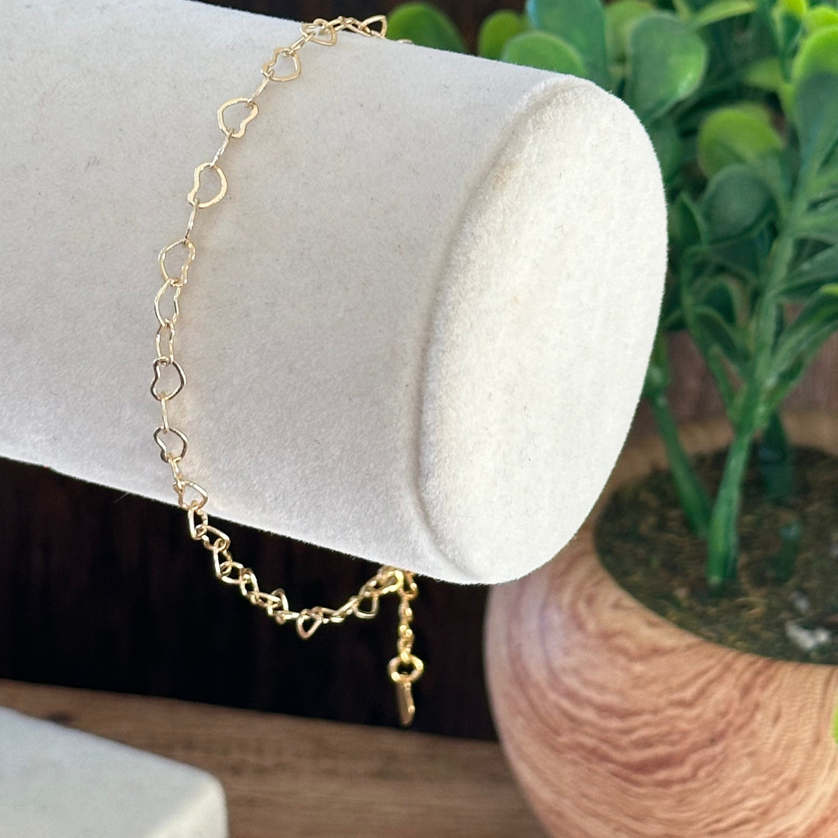 Mea Gold Heart Link Bracelet