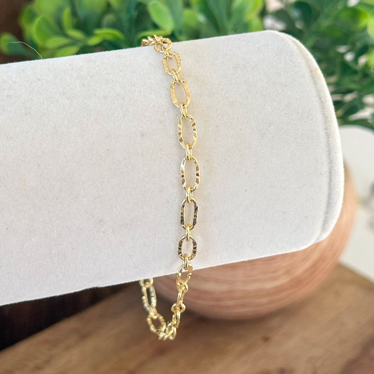 Gold Sunburst Link Bracelet
