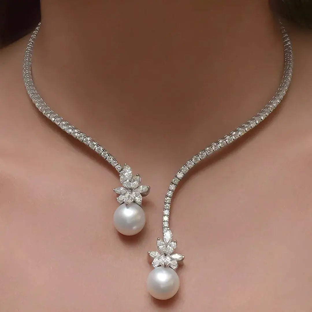 Sterling Silver Pearl Drop Necklace