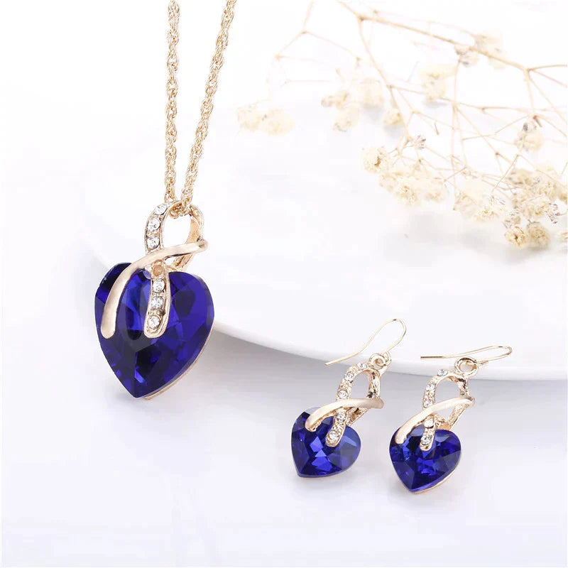 Royal Heart Crystal Jewelry Set