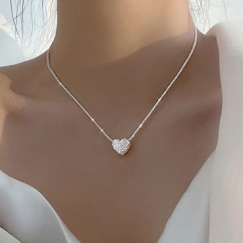 Crystal Heart Pendant Necklace