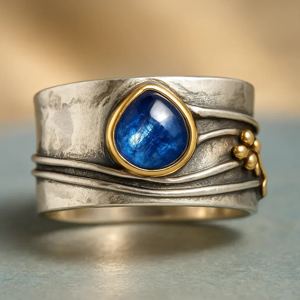 Blue Gemstone Vintage Statement Ring