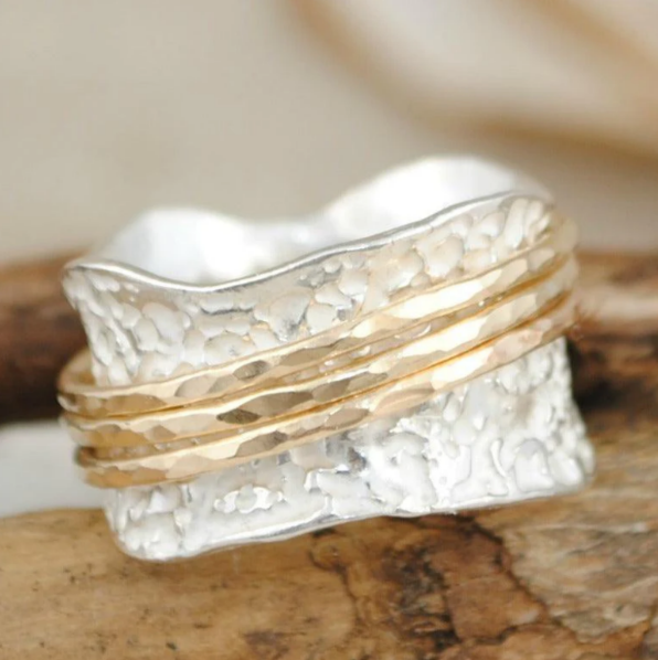 Vintage Two Tone Spinner Ring