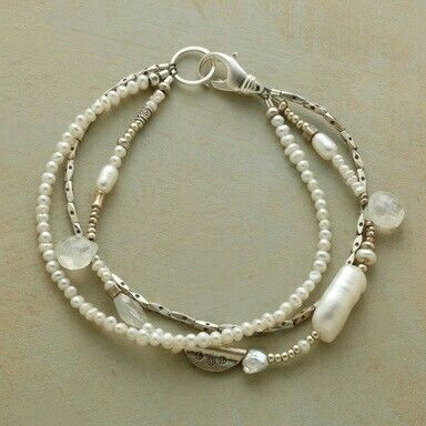 Vintage Layered Pearl Bead Bracelet