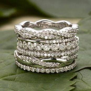 Vintage Layered Zirconia Statement Ring