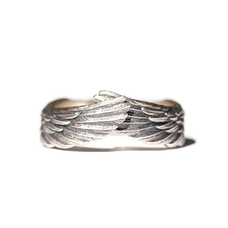 Vintage Silver Feather Twist Ring