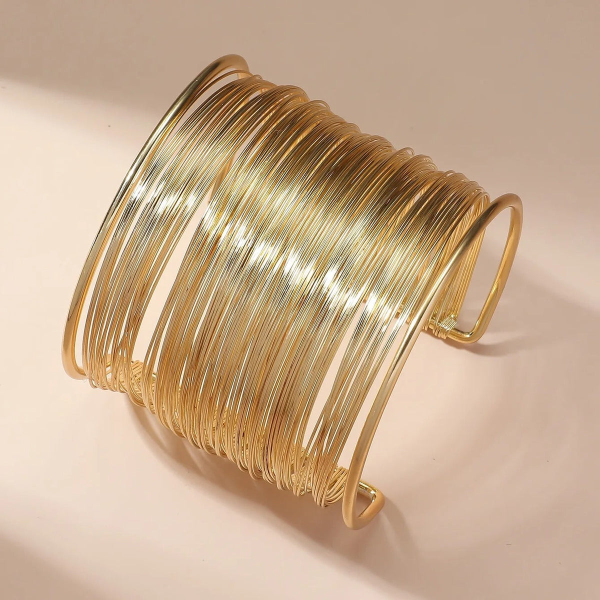 Gold Multi Wire Cuff Bracelet