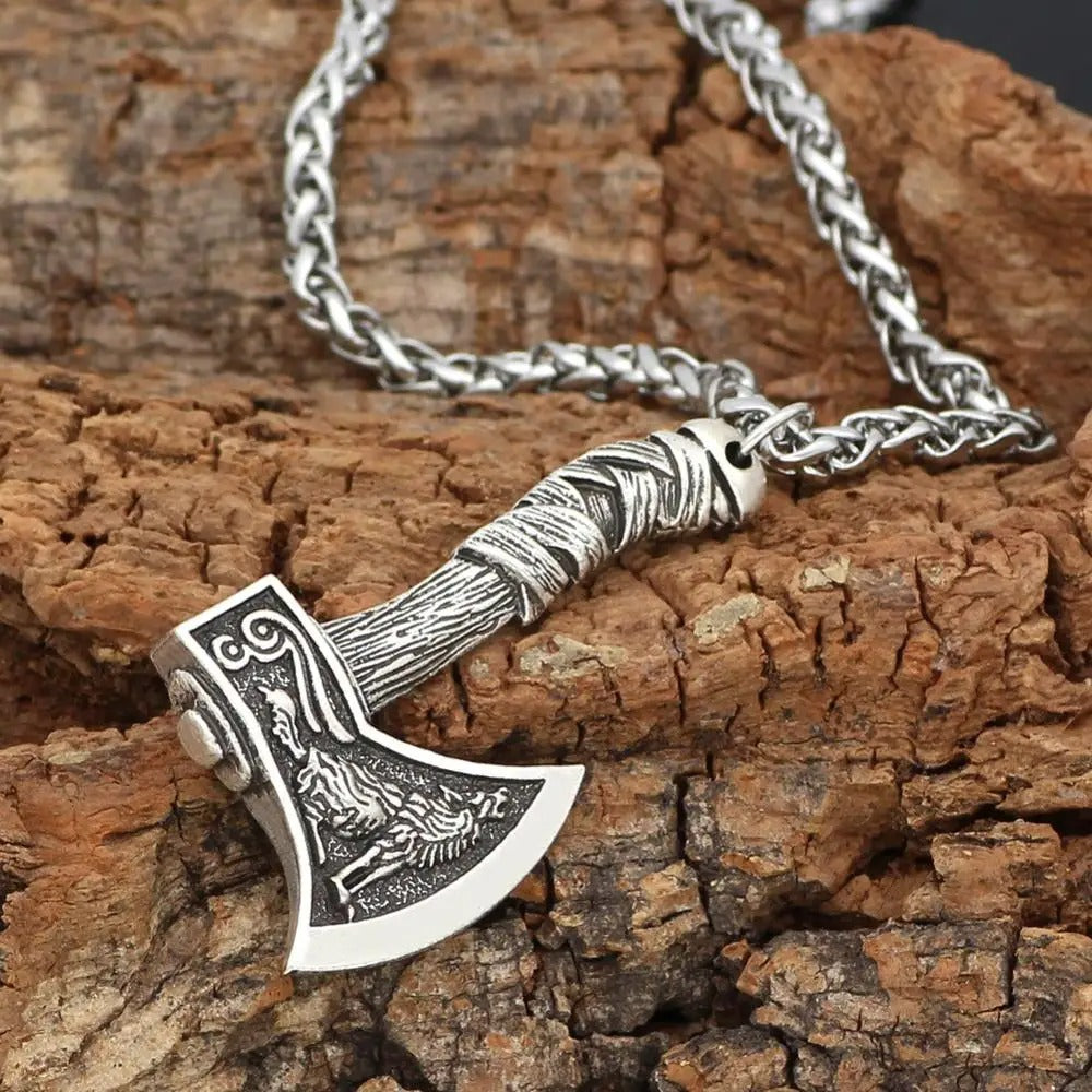 Norse Axe Pendant Necklace