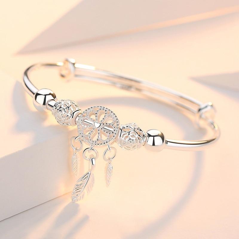 925 Sterling Silver Dreamcatcher Charm Bracelet