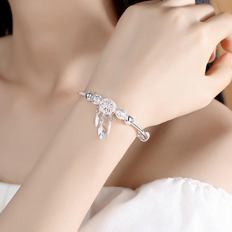 925 Sterling Silver Dreamcatcher Charm Bracelet