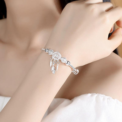 925 Sterling Silver Dreamcatcher Charm Bracelet